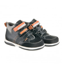 Профилактическая детская обувь MEMO® модель POLO BLACK ORANGE
