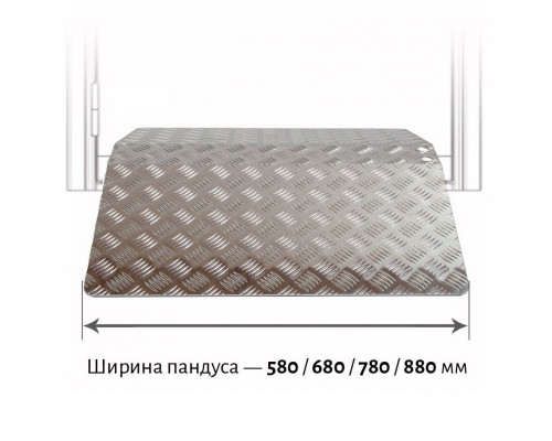 Пандус перекатной МЕГА ПП-78х75 см